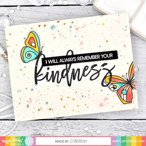 Simon Says Stamp! Waffle Flower OVERSIZED GRACE AND KINDNESS Clear Stamp and Die Combo WFC573