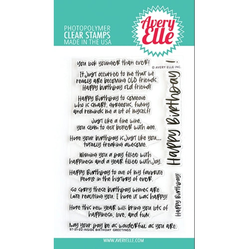 Avery Elle Clear Stamp Set 4x6 Everyday Circle Tags