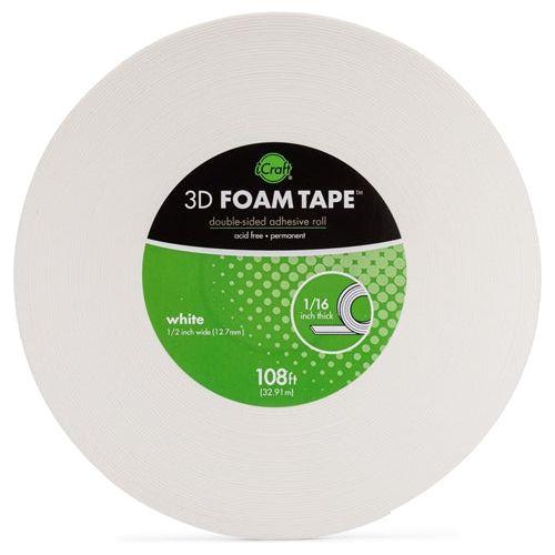 Simon Says Stamp! Therm O Web WHITE 3D FOAM TAPE JUMBO ROLL iCraft 5607