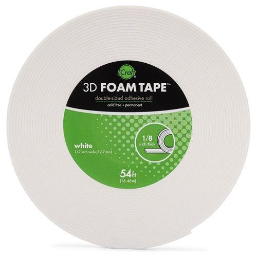 Simon Says Stamp! Therm O Web WHITE 3D FOAM TAPE JUMBO ROLL iCraft 5610