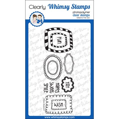 Simon Says Stamp! Whimsy Stamps DOODLE FRAMES Clear Stamps CWSD371*