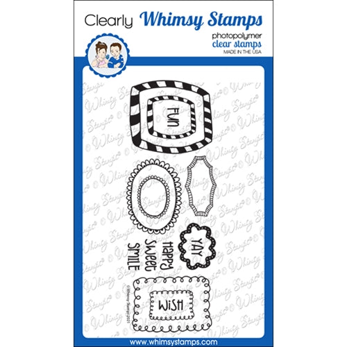 Simon Says Stamp! Whimsy Stamps DOODLE FRAMES Clear Stamps CWSD371*
