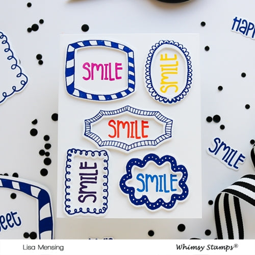 Simon Says Stamp! Whimsy Stamps DOODLE FRAMES Clear Stamps CWSD371*