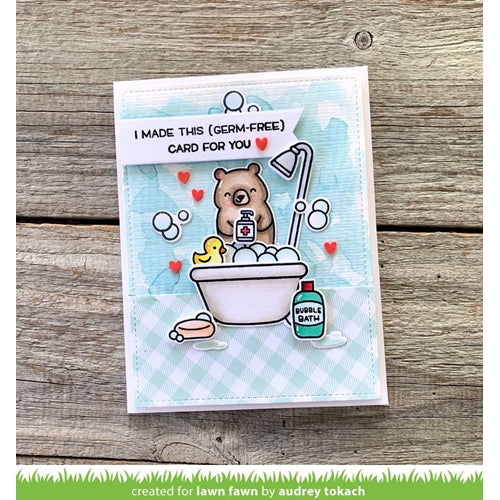 Simon Says Stamp! Lawn Fawn GERM-FREE BEAR Clear Stamps lf2462