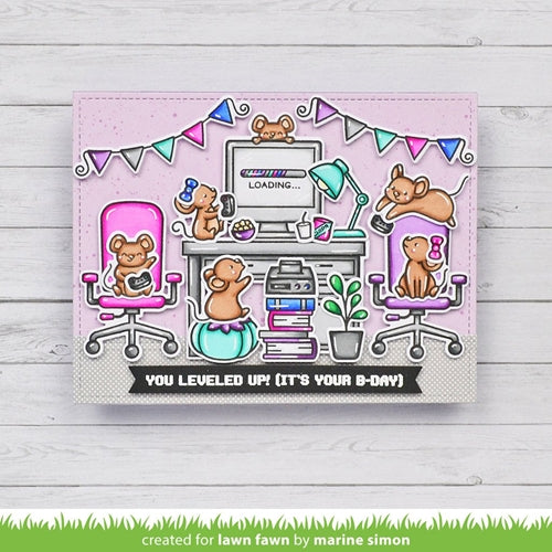 Simon Says Stamp! Lawn Fawn SET VIRTUAL FRIENDS ADD-ON Clear Stamps and Dies lfvfao