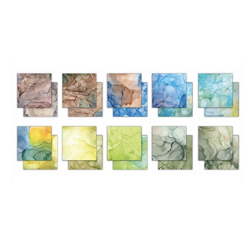 Simon Says Stamp! Craft Consortium THE ESSENTIAL CRAFT INK DROPS EARTH 6 X 6 inch Paper Pad CCEPAD015B