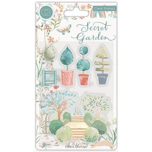 Simon Says Stamp! Craft Consortium SECRET GARDEN TOPIARY Clear Stamps CCSTMP061*