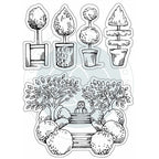 Simon Says Stamp! Craft Consortium SECRET GARDEN TOPIARY Clear Stamps CCSTMP061*