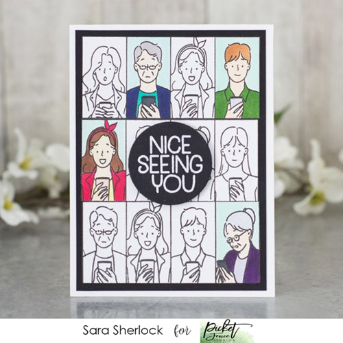 Simon Says Stamp! Picket Fence Studios NICE SEEING YOU Clear Stamps bb169*