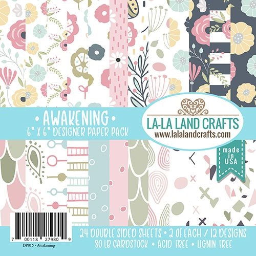 Simon Says Stamp! La-La Land Crafts AWAKENING 6 x 6 inch Paper Pack DP015*