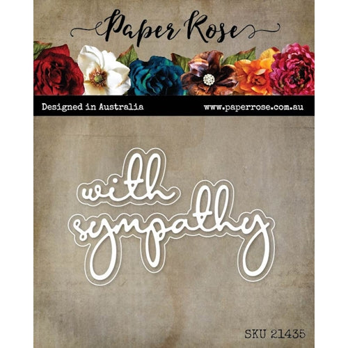 Simon Says Stamp! Paper Rose WITH SYMPATHY FINE SCRIPT LAYERED Dies 21435