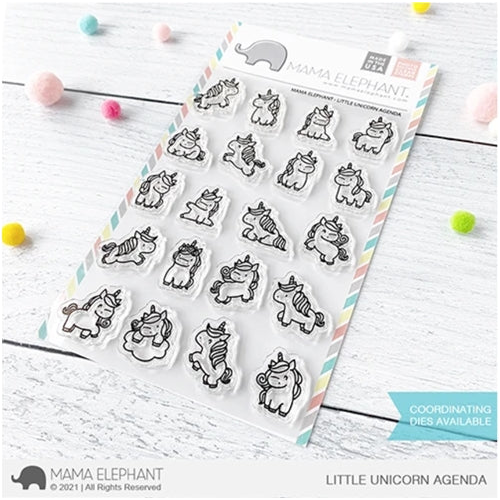 Simon Says Stamp! Mama Elephant Clear Stamps LITTLE UNICORN AGENDA