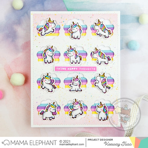 Simon Says Stamp! Mama Elephant Clear Stamps LITTLE UNICORN AGENDA