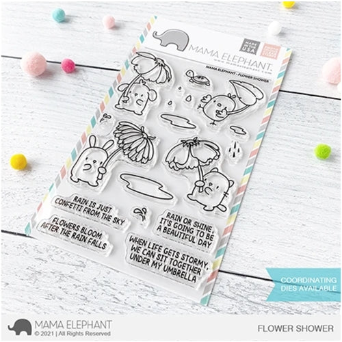 Simon Says Stamp! Mama Elephant Clear Stamps FLOWER SHOWER