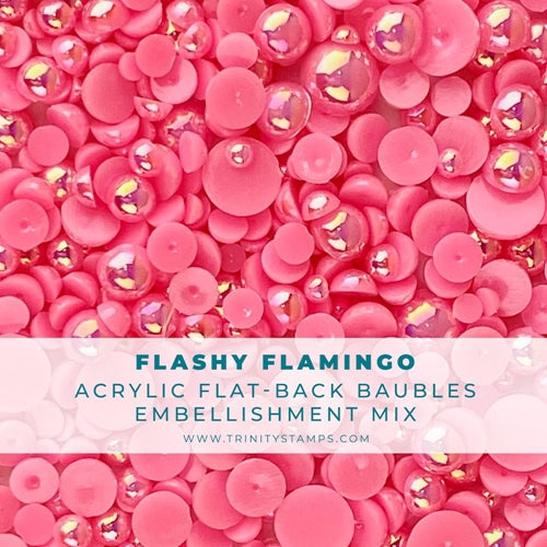 Simon Says Stamp! Trinity Stamps FLASHY FLAMINGO BAUBLES Embellishments Box tsb158