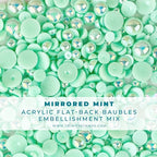Simon Says Stamp! Trinity Stamps MIRRORED MINT BAUBLES Embellishments Box tsb155