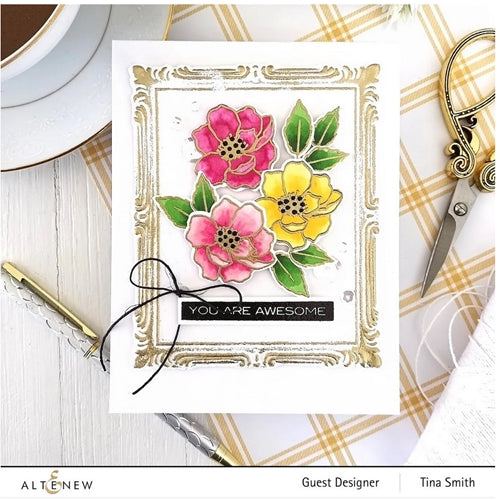 Simon Says Stamp! Altenew MINI DELIGHT WINSOME BLOOM Clear Stamp and Die Bundle ALT6085