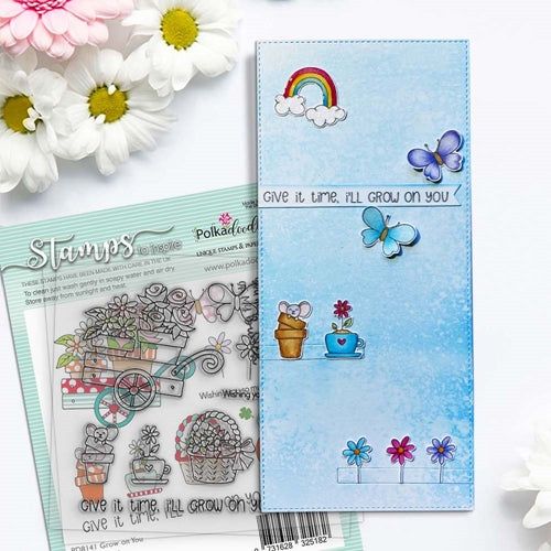Simon Says Stamp! Polkadoodles GROW ON YOU Clear Stamps pd8141*