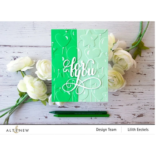 Simon Says Stamp! Altenew BUNCH OF BALLOONS 3D Embossing Folder ALT6124