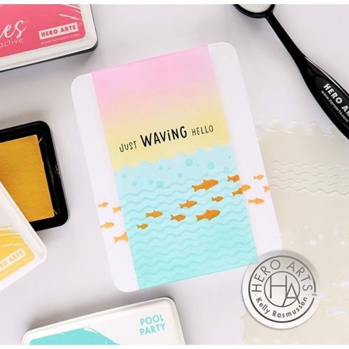 Simon Says Stamp! Hero Arts WAVES SCENIC Stencil SA163