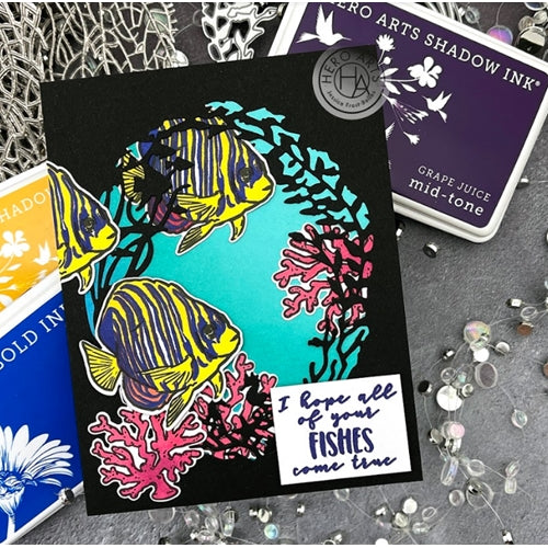 Simon Says Stamp! Hero Arts Clear Stamps COLOR LAYERING ANGELFISH CM538* | color-code:ALT2