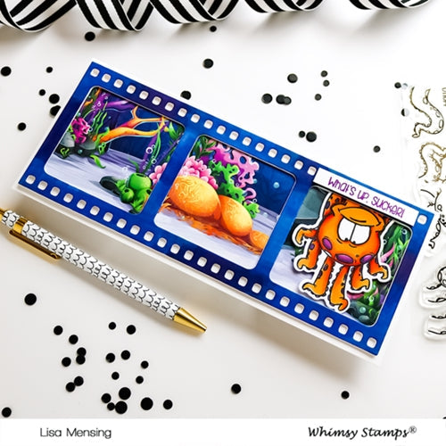 Simon Says Stamp! Whimsy Stamps SLIMLINE UNDER THE SEA 8.5 x 3.5 Paper Pack WSDPS09