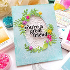 Simon Says Stamp! PinkFresh Studio BLANKET STITCHED OVAL Essentials Die Set pf059es | color-code:ALT06