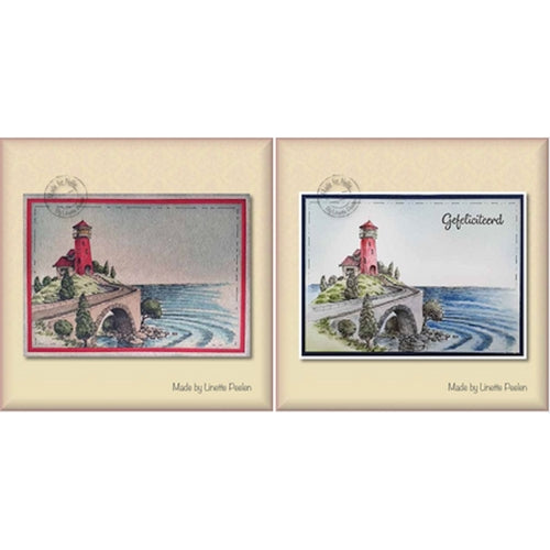 Simon Says Stamp! Nellie's Choice SEA WITH LIGHTHOUSE Clear Stamp ifs037