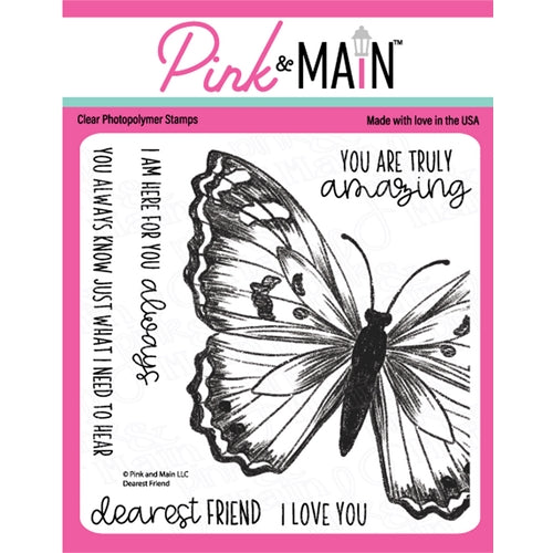 Simon Says Stamp! Pink and Main DEAREST FRIEND Clear Stamps PM0461