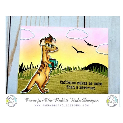 Simon Says Stamp! The Rabbit Hole Designs CAFFEINATED MEERKAT Clear Stamps TRH 110