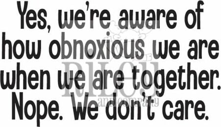Simon Says Stamp! Riley And Company Funny Bones WE ARE OBNOXIOUS Cling Rubber Stamp RWD 925