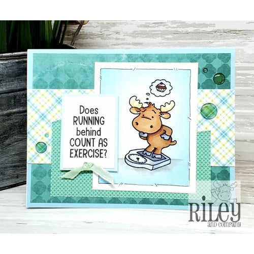 Simon Says Stamp! Riley And Company Funny Bones RUNNING BEHIND Cling Rubber Stamp RWD 924