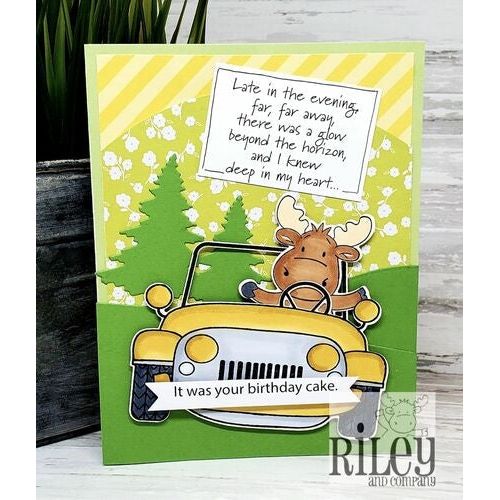 Simon Says Stamp! Riley and Company Funny Bones THE GLOW BEYOND THE HORIZON Cling Rubber Stamp RWD 922