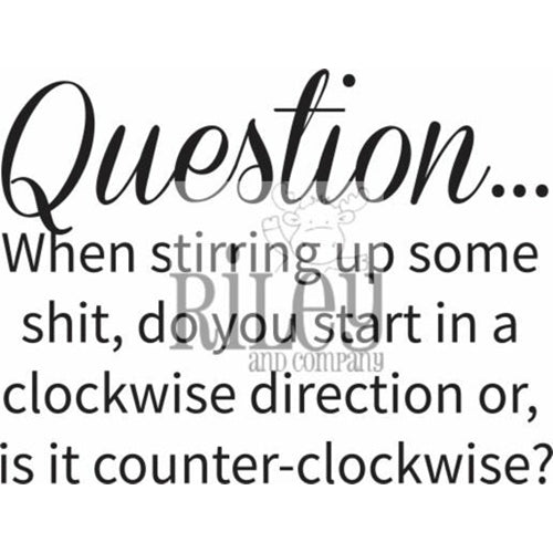 Simon Says Stamp! Riley And Company Funny Bones QUESTION Cling Rubber Stamp RWD 916