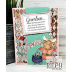 Simon Says Stamp! Riley And Company Funny Bones QUESTION Cling Rubber Stamp RWD 916