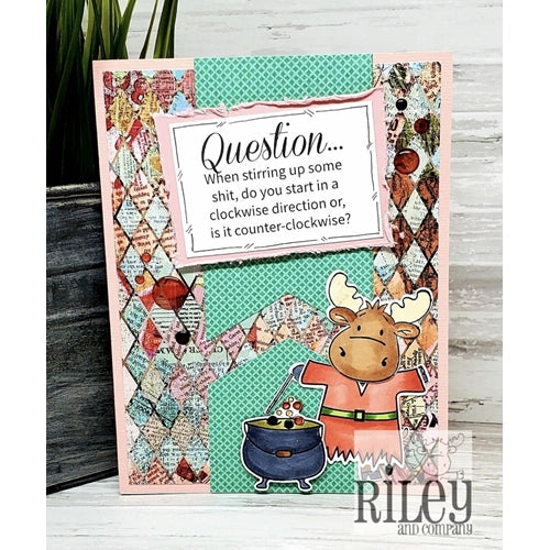 Simon Says Stamp! Riley And Company Funny Bones QUESTION Cling Rubber Stamp RWD 916