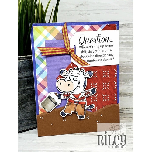 Simon Says Stamp! Riley And Company Funny Bones QUESTION Cling Rubber Stamp RWD 916
