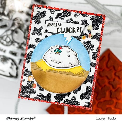 Simon Says Stamp! Whimsy Stamps WHAT THE CLUCK Dies WSD415a