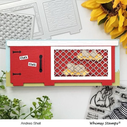 Simon Says Stamp! Whimsy Stamps SLIMLINE CHICKEN COOP Dies WSD540