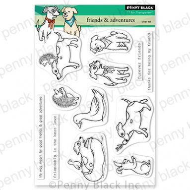 Simon Says Stamp! Penny Black Clear Stamps FRIENDS AND ADVENTURES 30 838*