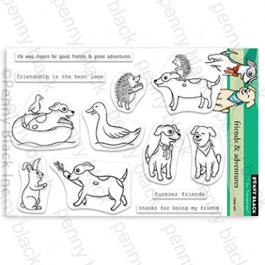 Simon Says Stamp! Penny Black Clear Stamps FRIENDS AND ADVENTURES 30 838*