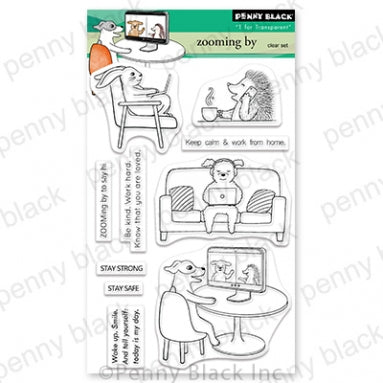Simon Says Stamp! Penny Black Clear Stamps ZOOMING BY 30 839*