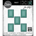 Simon Says Stamp! Tim Holtz Sizzix STACKED TILES RECTANGLES Thinlits Dies 665433