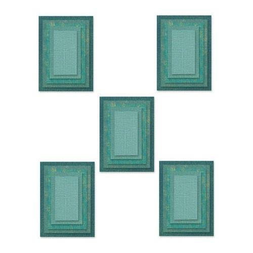 Simon Says Stamp! Tim Holtz Sizzix STACKED TILES RECTANGLES Thinlits Dies 665433