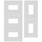 Simon Says Stamp! Tim Holtz Sizzix STACKED TILES RECTANGLES Thinlits Dies 665433