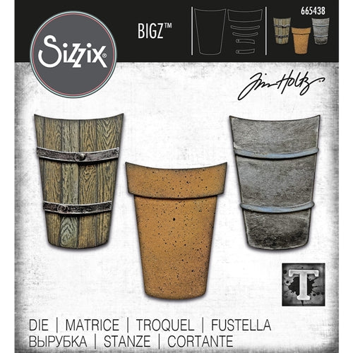 Simon Says Stamp! Tim Holtz Sizzix POTTED 2 Die Bigz 665438