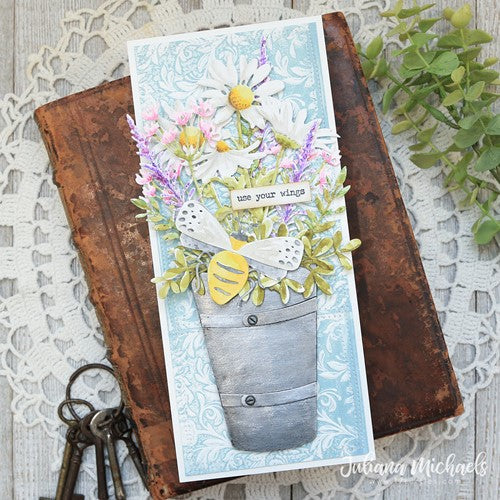 Simon Says Stamp! Tim Holtz Sizzix MINI BOTANICAL 3D Texture Fades Embossing Folder 665631