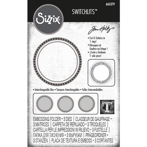 Simon Says Stamp! Tim Holtz Sizzix SEAL Dies and Switchlits Embossing Folder 665379