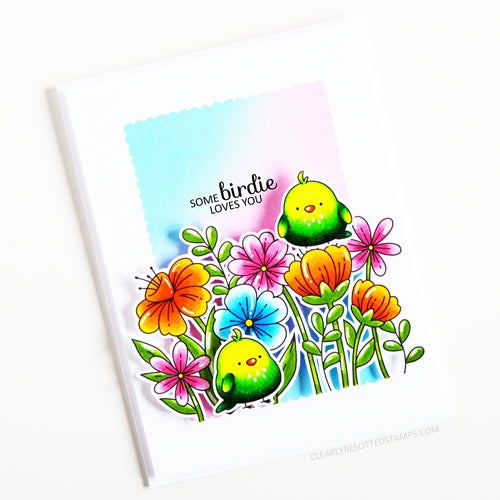 Simon Says Stamp! Clearly Besotted FLOWER FRIENDS SENTIMENTS Clear Stamps