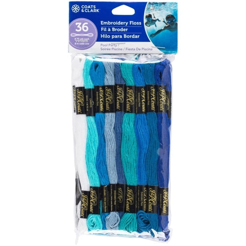 Coats and Clark POOL PARTY 6 Strand Embroidery Floss Value Pack c11v00